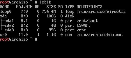 Arch Linux lsblk